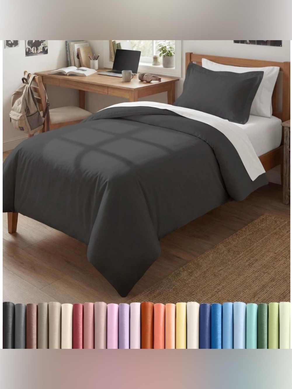 TWIN/TWIN XL Duvet Set - Charcoal